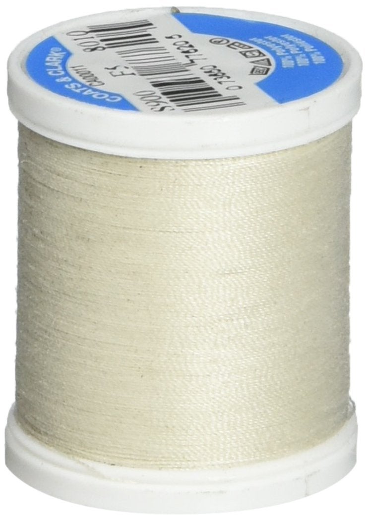 كوتس خيط كوتس للخياطة والسحابات، خيط متعدد الاستخدامات ثنائي الاستخدام XP، طوله 125 ياردة، لون طبيعي - Image 1